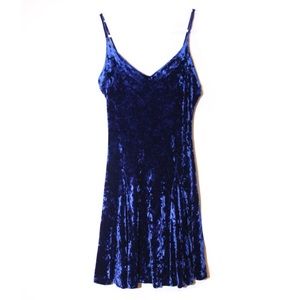 NEW!! Betsy Johnson Blue Velvet Dress